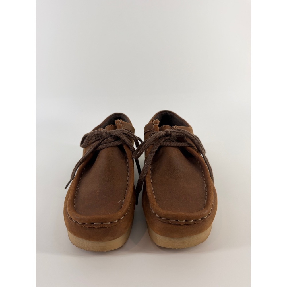 Clarks Collection Padmora Brown Leather Moc Toe Lace Up Shoes Mens 7